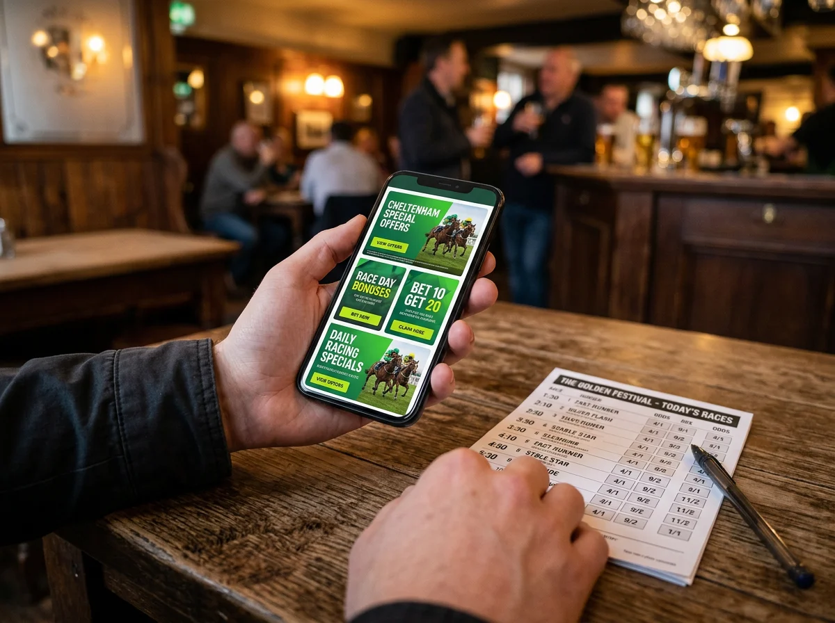 Bookmaker free bet tokens and promotional offers displayed on a mobile betting app screen